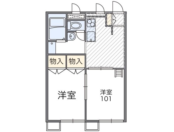 レオパレスリブェールの物件間取画像